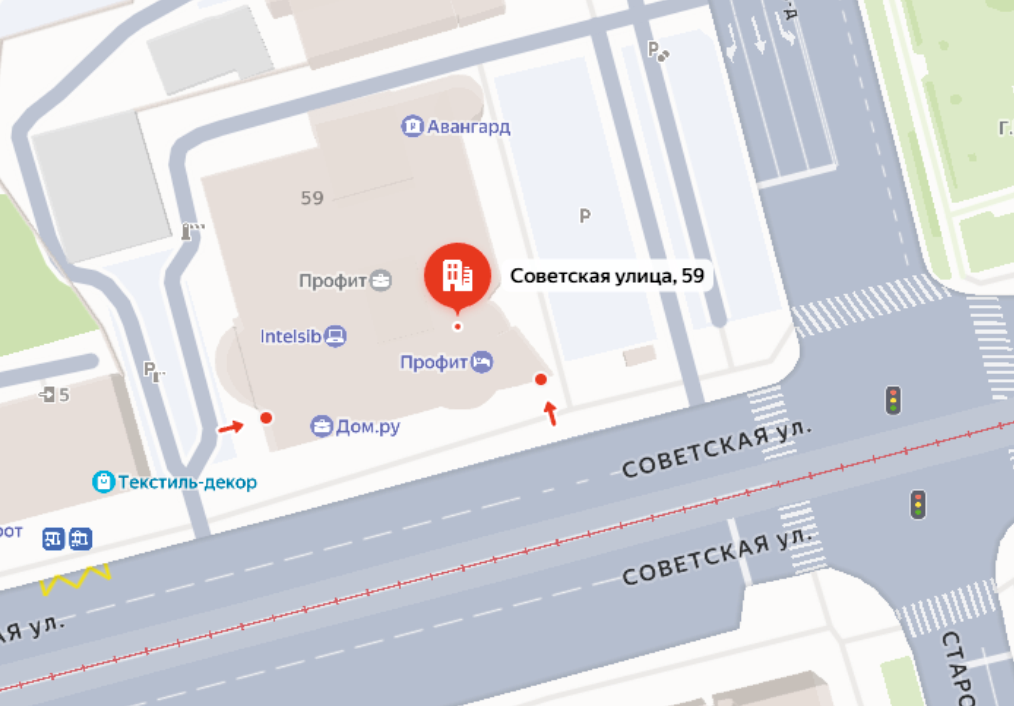 Карта расположения центра